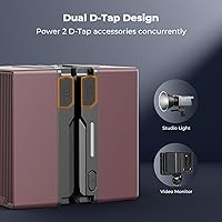 Vista 5 de K&F CONCEPT Batería V Mount, Batería V-Mount de 99Wh 6700mAh con carga rápida USB-C PD de 100W, con Dual D-TAP/A/USB-C/DC/Pantalla TFT/Luz