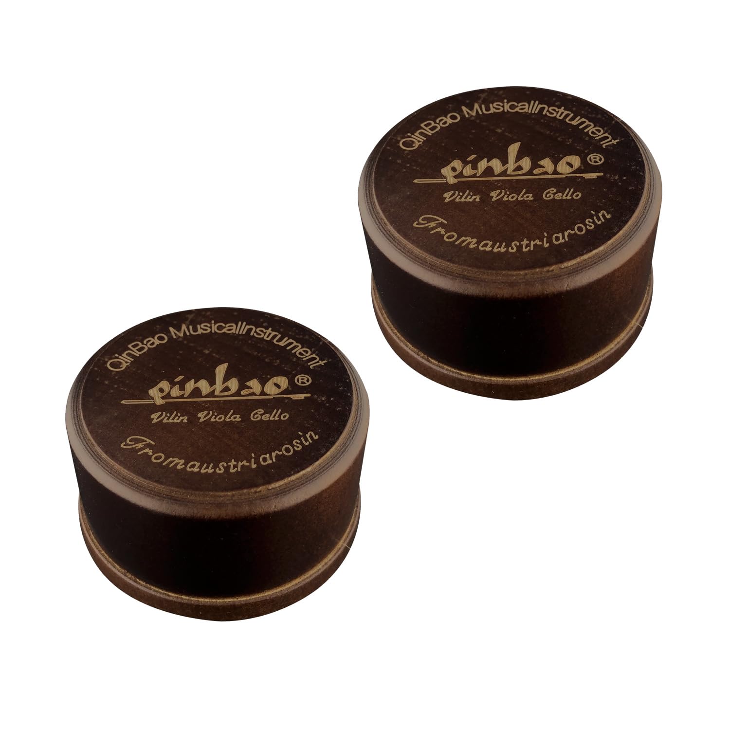 Lot de 2 colophane de qualité supérieure pour violon, alto, violoncelle avec boîte en bois