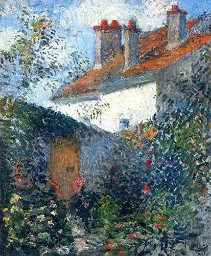 Huile sur toile Pissarro Maisons de ferme cadeau idéal d'art célèbre pour mariage