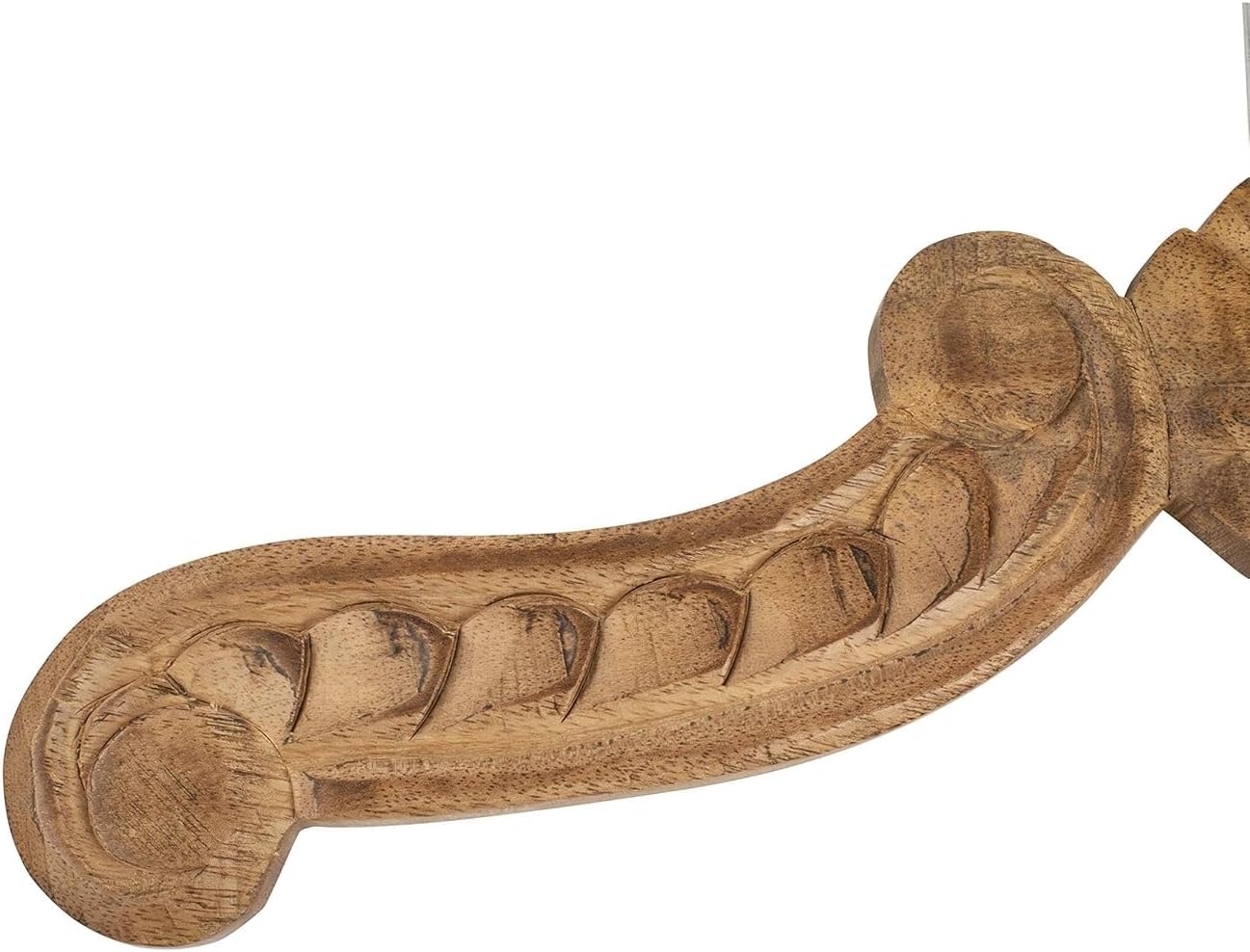 eTroves Wooden Dress Hanger Royal Antique Look Decorative Wooden Bridal Gown Hangers, Brown, 18 Inch