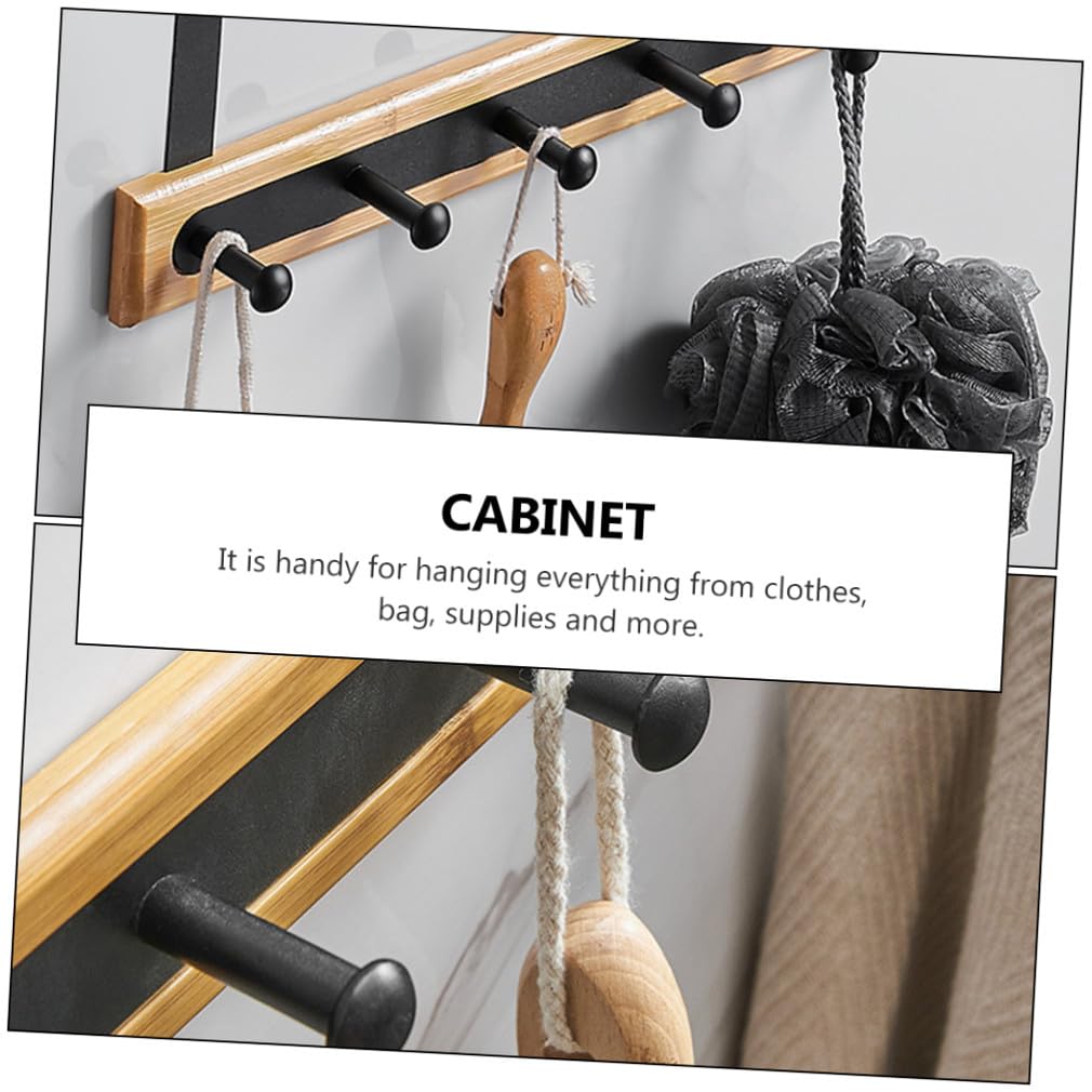 Cabilock 1 Pieza Gancho de Puerta sin Clavos Colgar Ropa y Accesorios Moderno Color Negro y Dormitorio