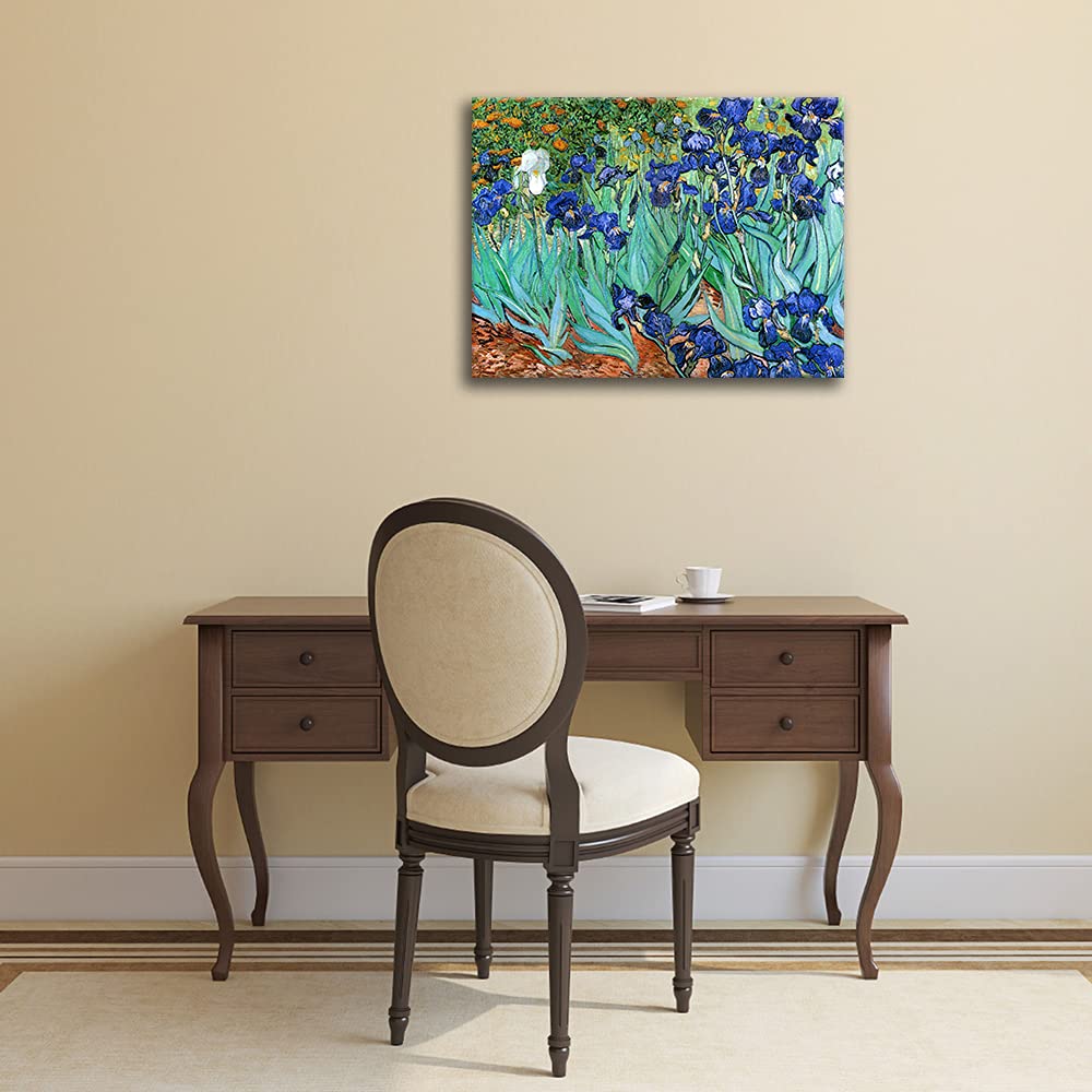 Legendarte - Cuadro Lienzo, Impresión Digital - Lirios - Vincent Van Gogh - Decoración Pared cm. 50x70