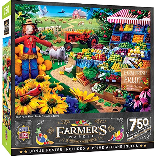 MasterPieces Farmer's Market Puzzles Collection - Fresh Farm Fruit 750 Piece Jigsaw Puzzle
