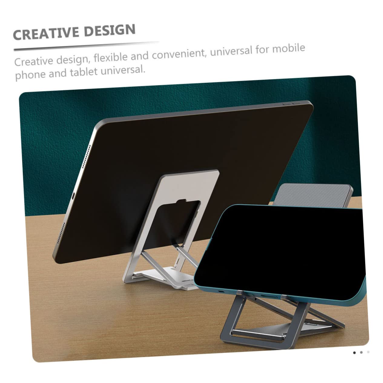 UKCOCO 2pezzi Supporto Regolabile e Pieghevole Per Smartphone e Tablet Porta Telefono Da Scrivania Multi-angolo Design Pratico e Resistente Per Videochiamate e Visione Di Film