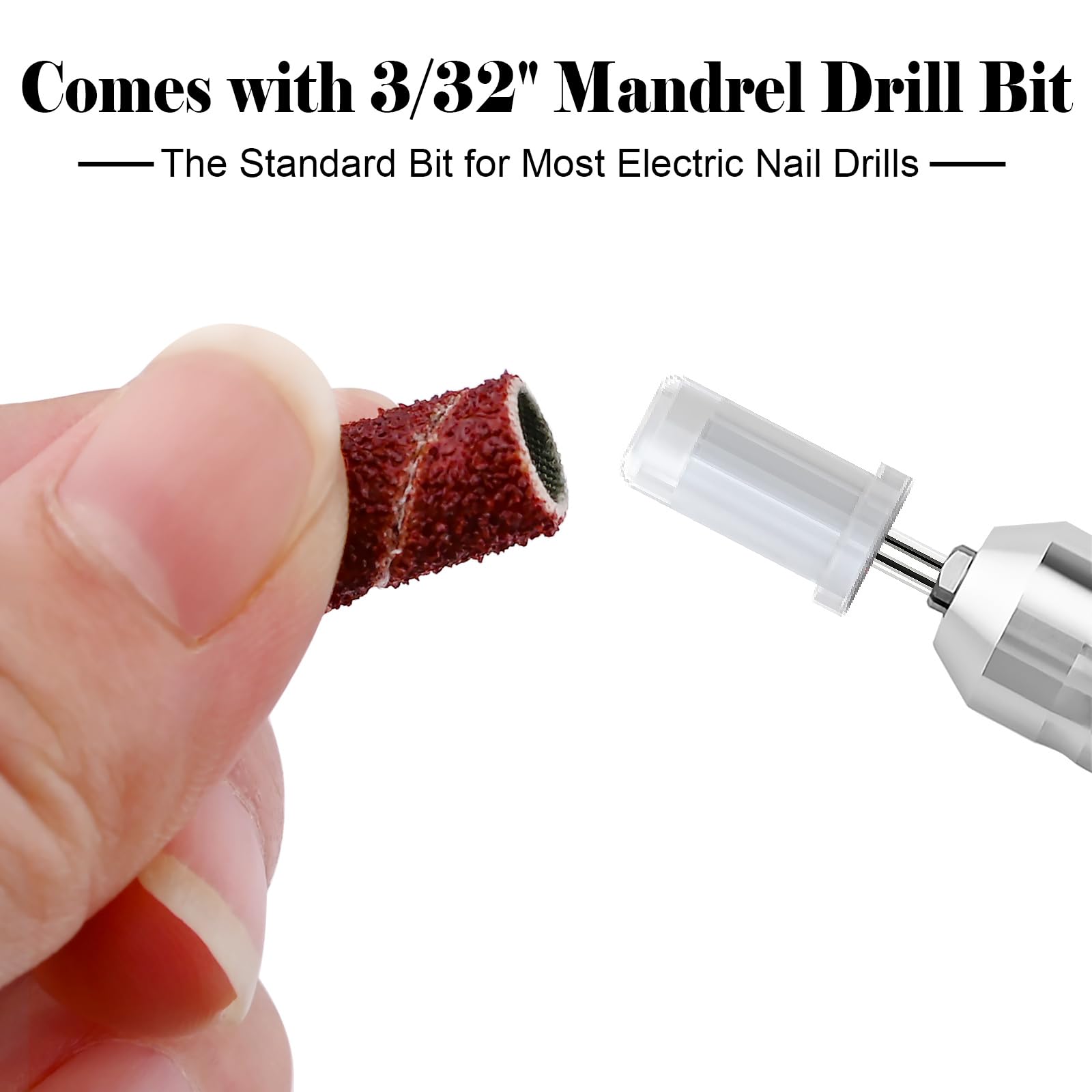 Cilindri Abrasivi Per Unghie - Set 210 Pezzi Con Grana 80/120/180 E Trapano - Foto 8