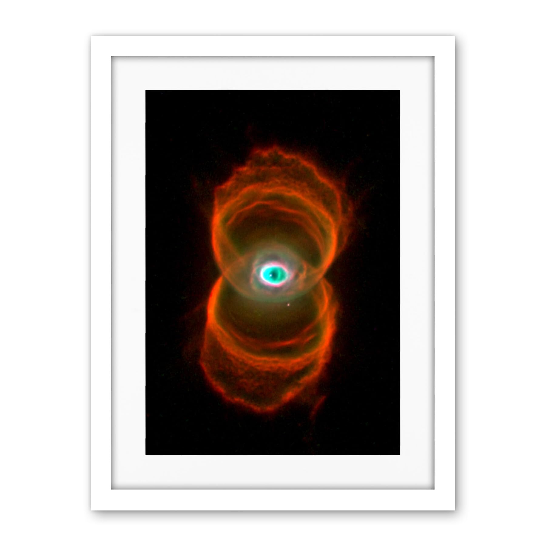 Artery8 Hubble Space Telescope Image Planetary Nebula Mycn18 Hourglass Pattern Of Stellar Matter Ejection Around A Dying Star Artwork Framed Wall Art Print 18X24 Inch