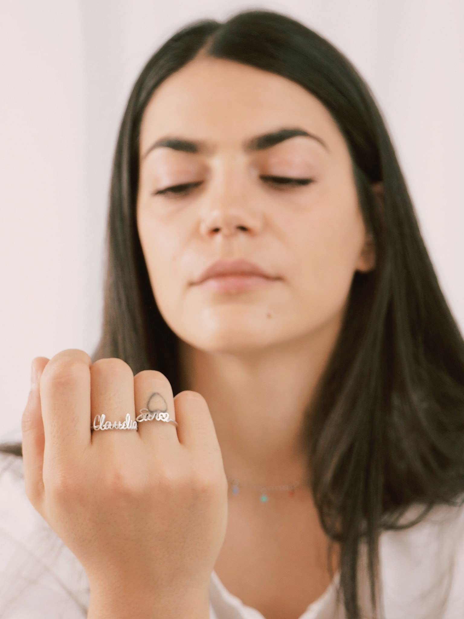 Anello regolabile personalizzabile con qualsiasi nome/parola