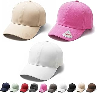 NISKANET Cotton Unisex Baseball Plain Caps for Men and Women | Adjustable Size |Casual Headwear for Daily Use and Outdoor ...