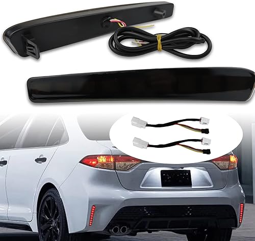 Miniatura 6 de Switchback - Lámpara LED antiniebla frontal blanca y ámbar con destello dinámico LED intermitente compatible con Toyota Corolla 2021-2022 L LE XLE