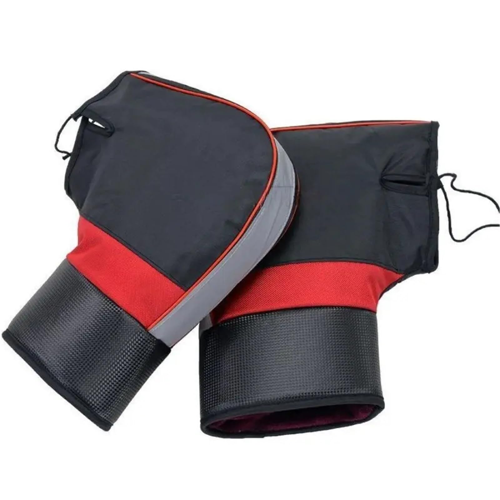 Rękawiczki na kierownicę, Rękawice motocyklowe Zimowa ciepła rączka Wiatroodporny uchwyt motocyklowy Osłona termiczna Akcesoria(Black Reflective strip)