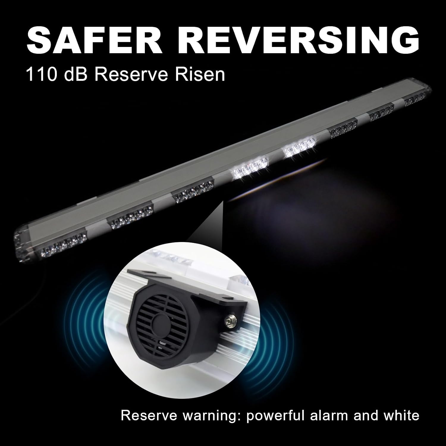 Agrieyes 2 in 1 Tow Truck Light Bar with Warning Lights, 45 Inch Trailer Light with Reverse Alarm, Tail, Turn Signal, Brake Light for Wrecker, Trucks, Vehicles, Snow Plow, Construction
