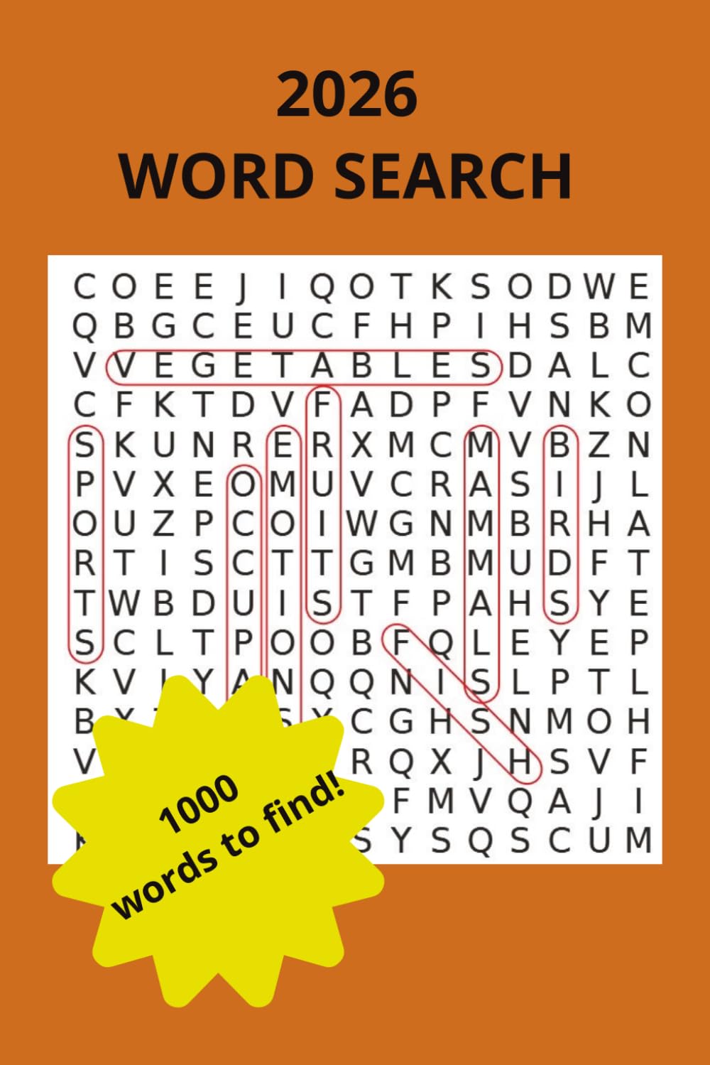 2026 Word Search| 2026 WORD SEARCH |1000 words to find!: Search for words related to: •Sports •Air Travel •Environment •Family •Occupation •and many more!
