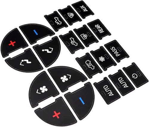 Miniatura 7 de Priprilod Juego de calcomanías de reparación de botones de radio para panel de CA, control de CA desteñido, kit de reparación de calcomanías de