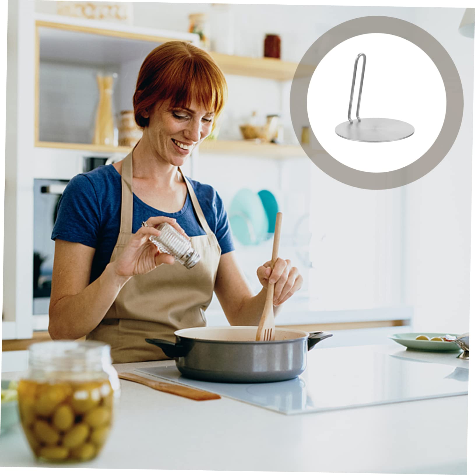 GLEAVI Difusor de Calor para Placa de Cocina con Mango Desmontable Mejora Calidad y Cocción Prolongada de Acero Inoxidable Apto para Estufa Eléctrica Gas