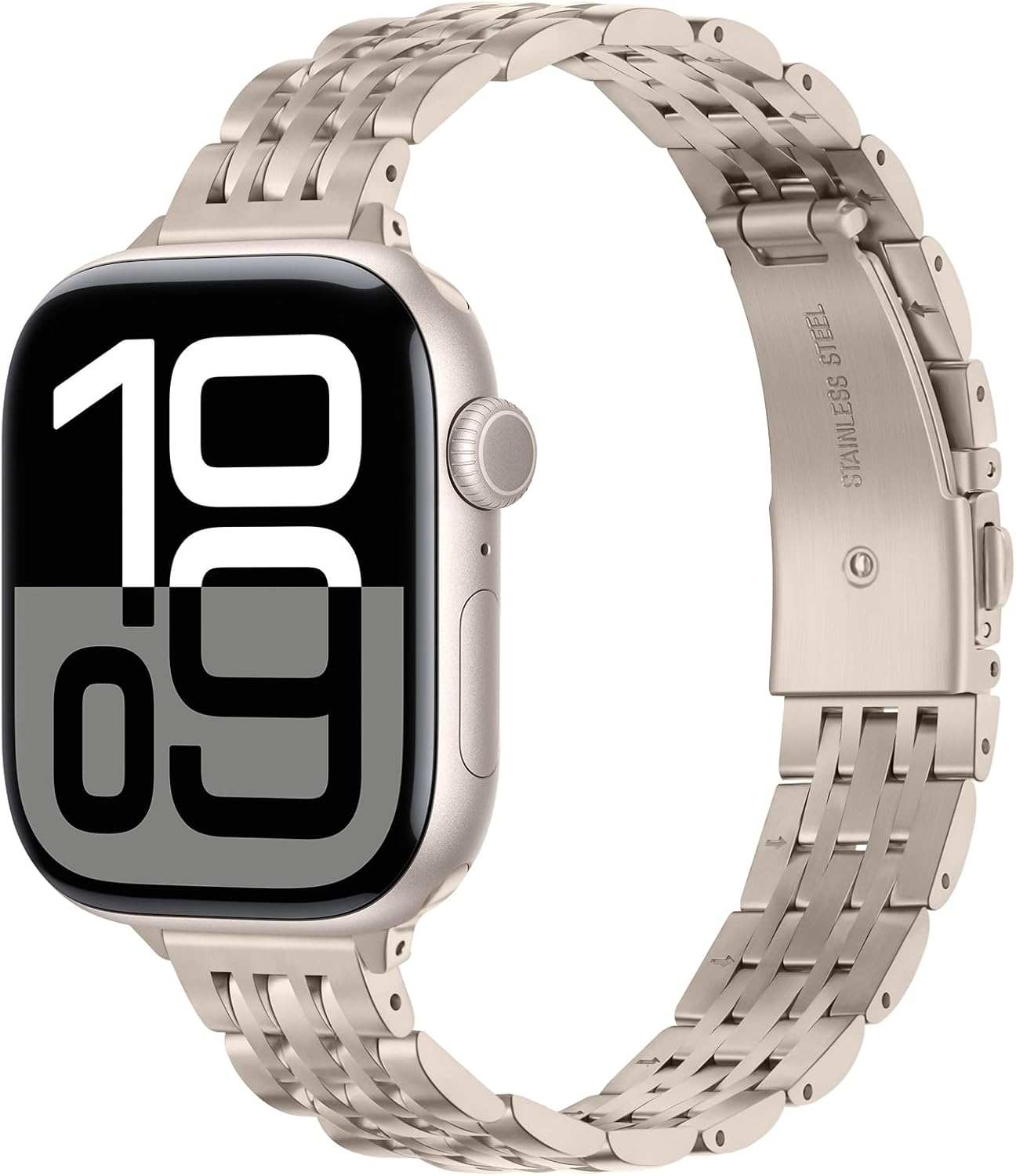 Anlinser Metal Bands Compatible with Apple Watch Band for Women 49/46/45/44/42/41/40/38mm, Thin Band Designed for iWatch Series 11 10 9 8 7 6 5 4-1 SE (42/41/40/38mm, Starlight) - Image 8