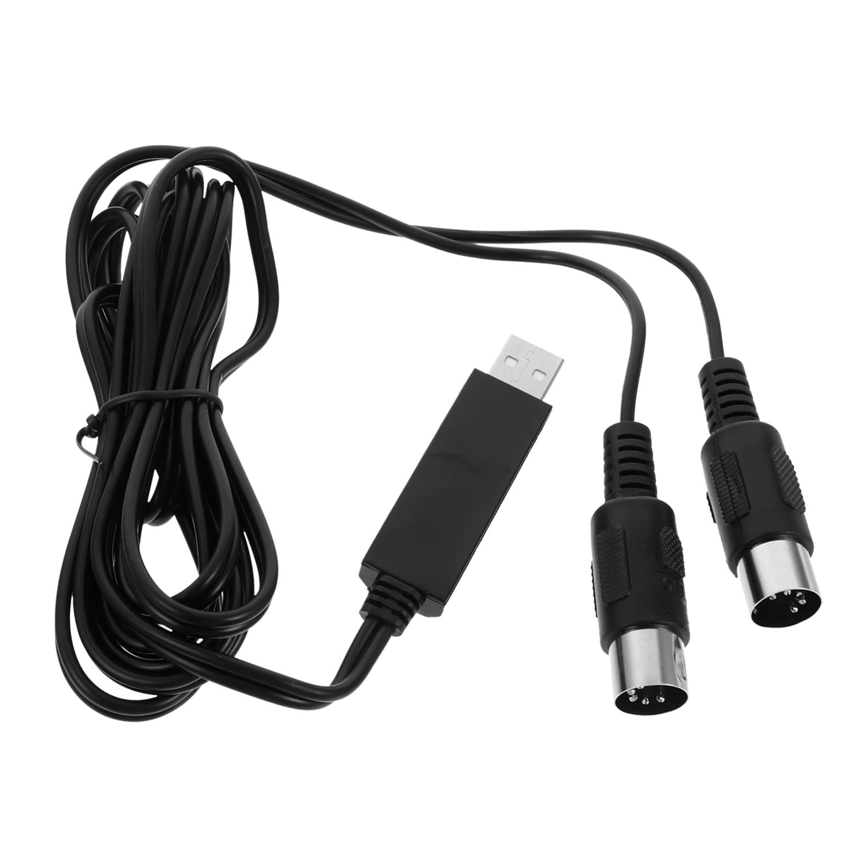 Abaodam 2pezzi Cavo Midi Usb Professionale Per Tastiere Musicali Adattatore Per Pc e Laptop Trasmissione Dati Veloce e Stabile Compatibile Con Windows e