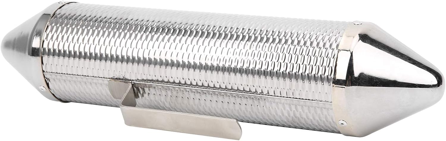 Metal Guiro Shaker with Scraper, Stainless Steel Orff Percussion Instrument, Bright Silver Guiro Shaker with 8 - Tooth Scraper for Music Teaching and Party Performances