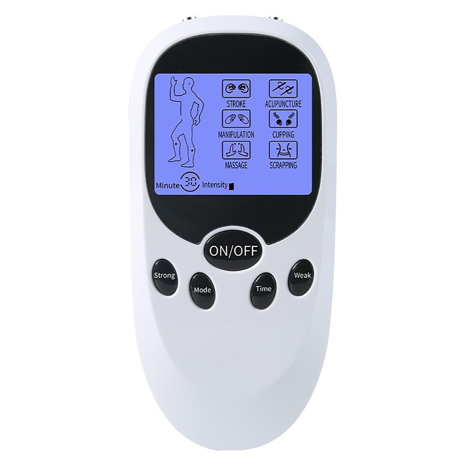 Unidad De Estimulador Muscular, Máquina De Estimulador Muscular Electrónico Con Pantalla LCD, 6 Modos De Masaje Y Reemplazo De 4 Almohadillas, Ajuste De Modos De 10 Niveles, Para Aliviar El Dolor