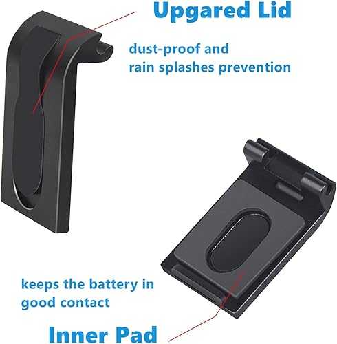 Miniatura 2 de Cubierta de batería de repuesto para puerta lateral GoPro 11 Mini, aleación de aluminio a prueba de polvo Pasa a través de la tapa de la cubierta de
