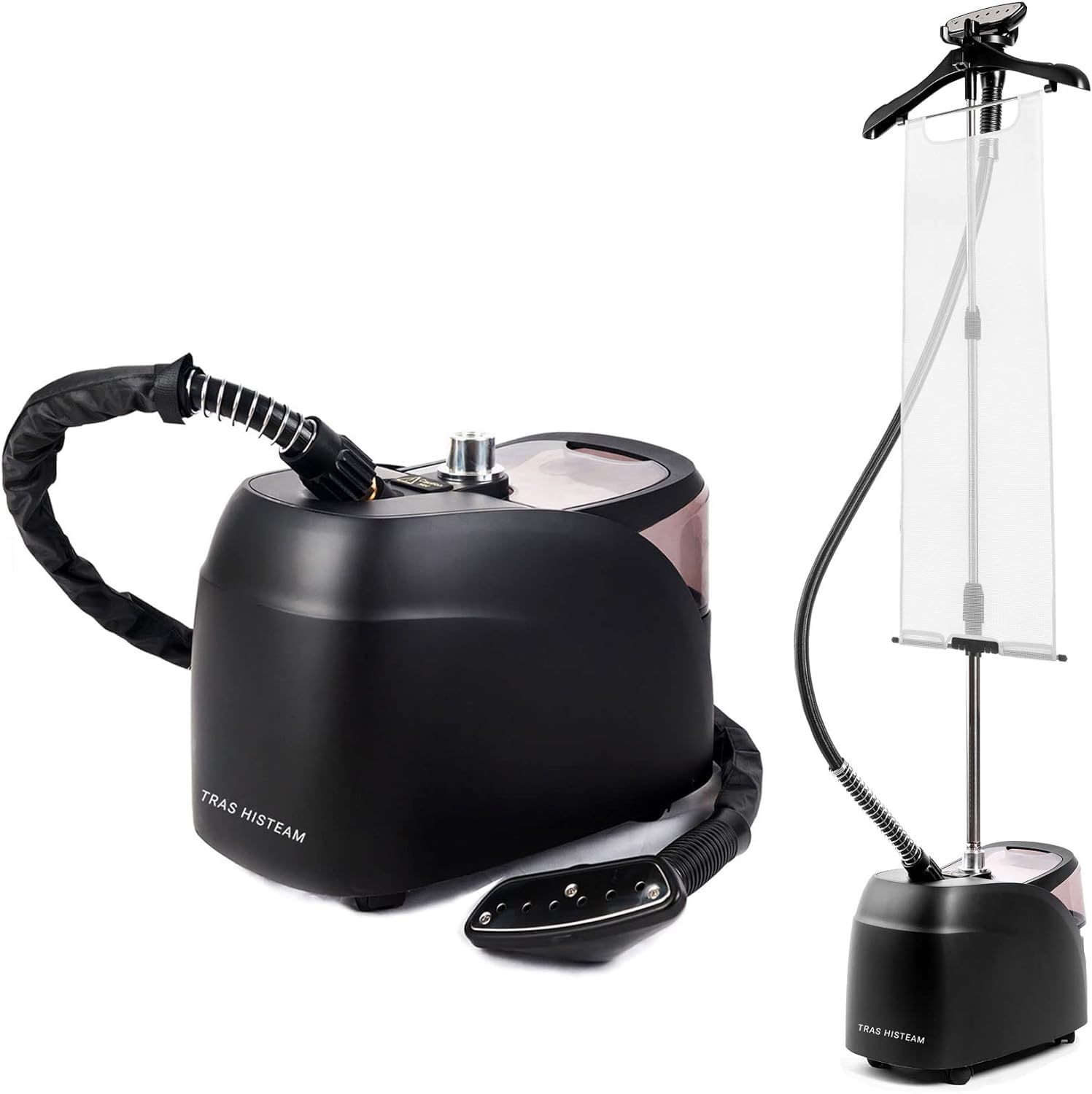 Clothes Steamer Standing Professional Fabric Garment Steamer Upright with 3.2 Large Water Tank,1750 W Powerful Steam,Black