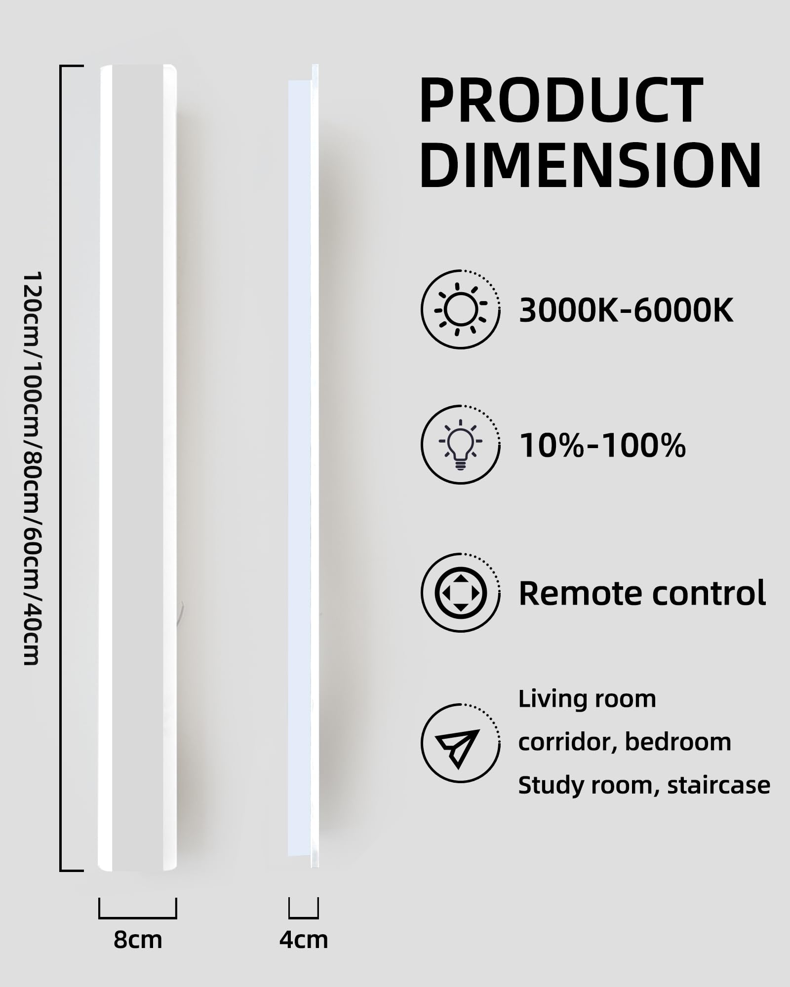 LED Wandleuchte LED Innen Moderne,Wandlampe LED mit Fernbedienung