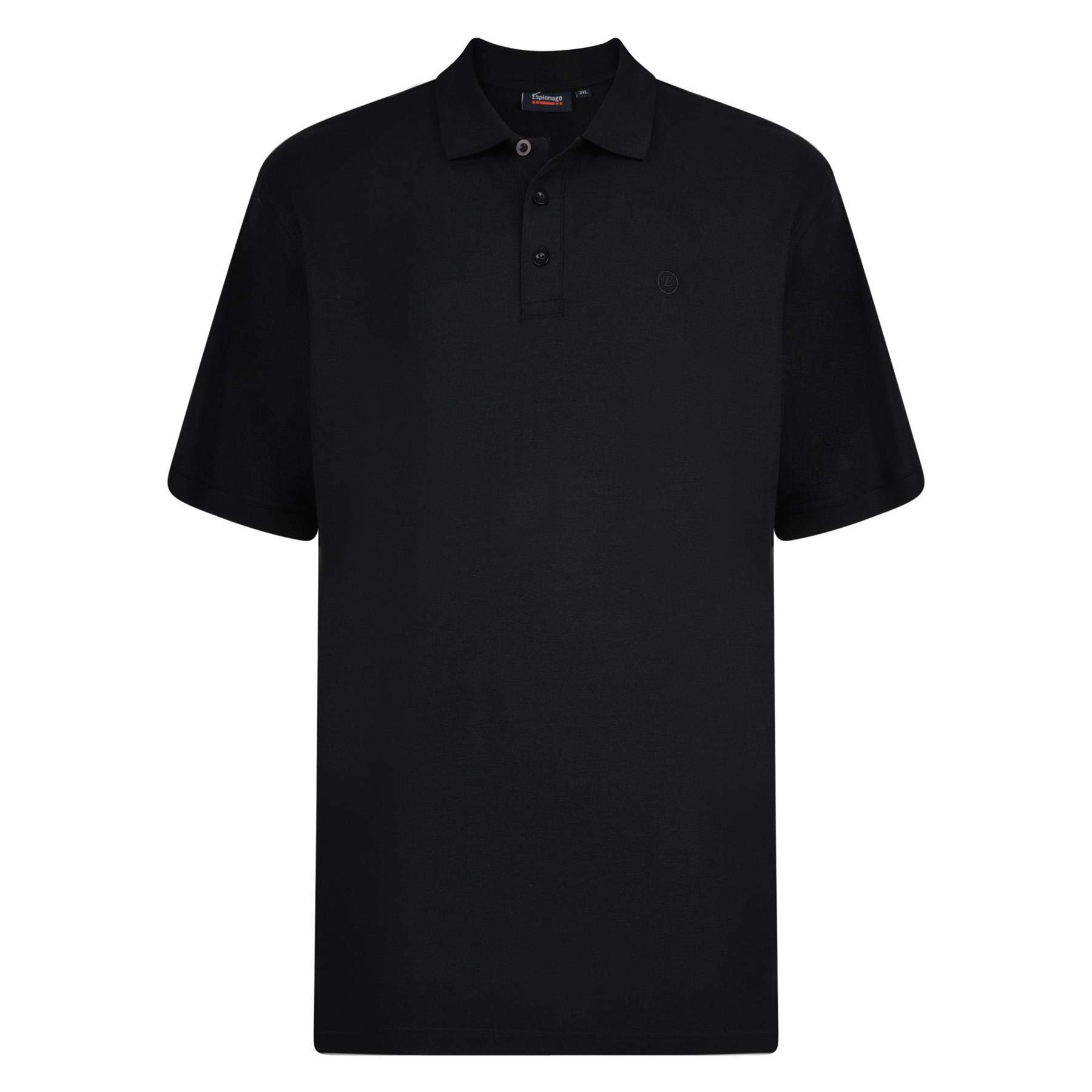 Espionage Premium Cotton Pique Polo Shirt (074) in Black in 7XL