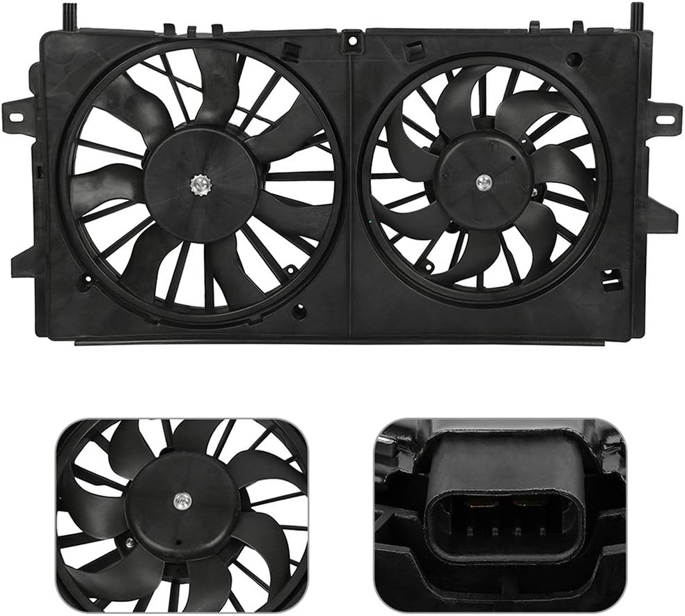 Radiator Condenser Fan Assembly Cooling Fan Driver Passenger Side/LH RH 621430 KFKGF Universal Slim Fan Push Pull Radiator Condenser Fan Assembly Cooling 12V Mount Kit 2008-2009 for Buick for LaCrosse
