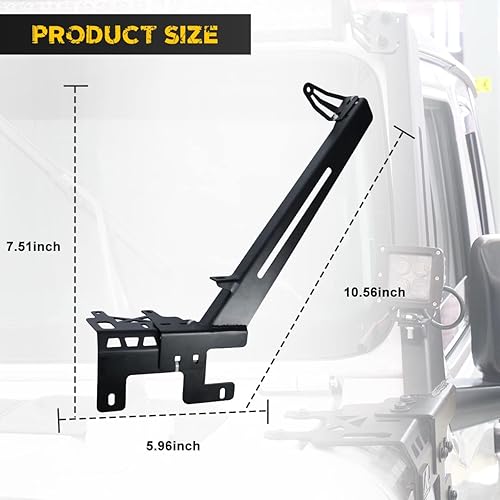 Miniatura 2 de Barra de luz LED A-Pillar de 50 a 52 pulgadas para Jeep Wrangler JL JLU Umlimited, 2019-2025 Gladiator JT, soporte de montaje de barra de luz