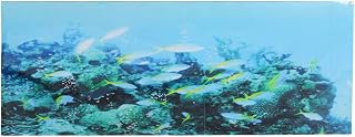 GFRGFH Adesivo de paisagem de aquário pôster PVC engrossar pintura de peixe adesivo decoração de peixes do fundo do mar fácil de usar