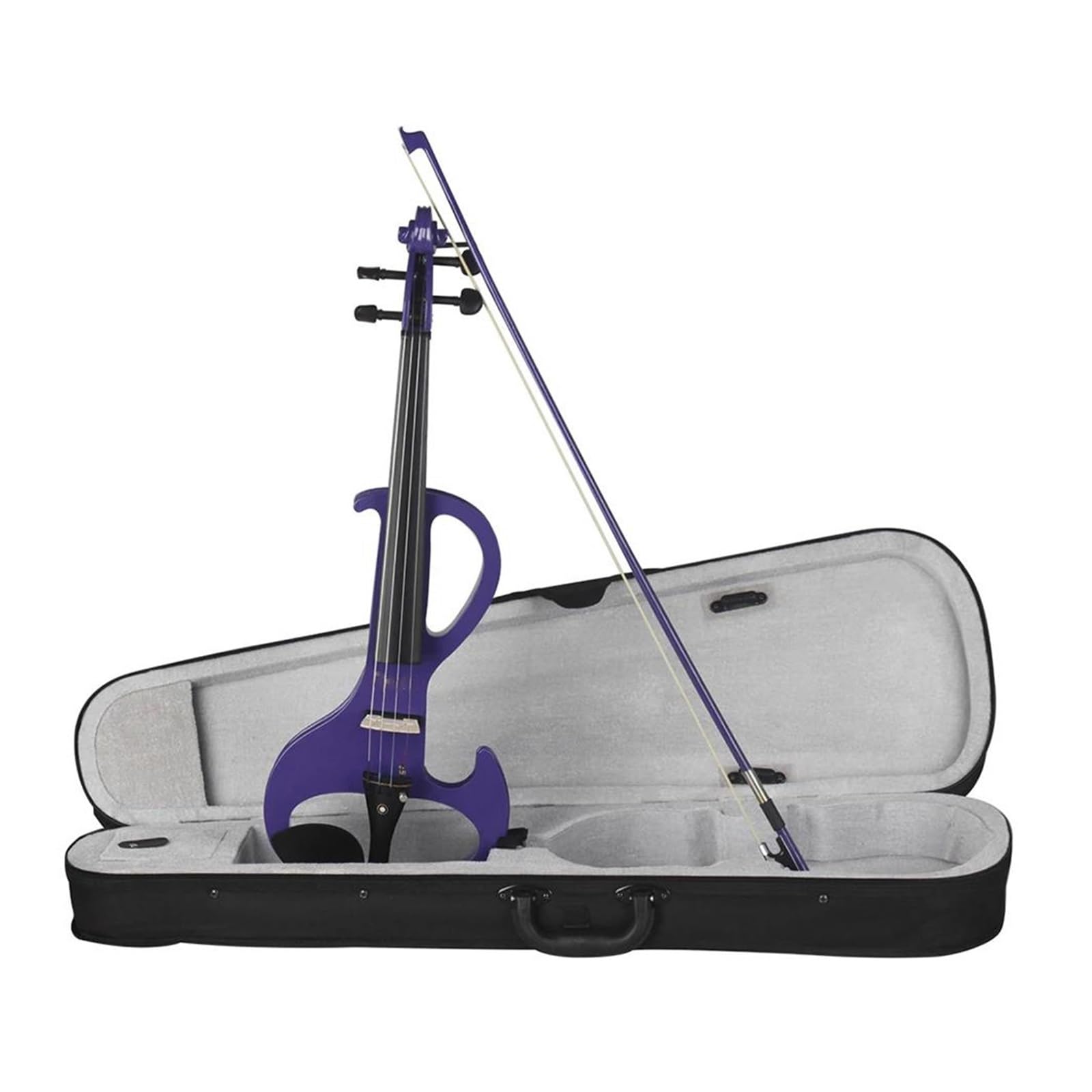 Violín Eléctrico Profesional 4/4 Instrumento De Cuerda Morado Eléctrico Con Estuche Para Amantes De La Música Instrumento De Violín