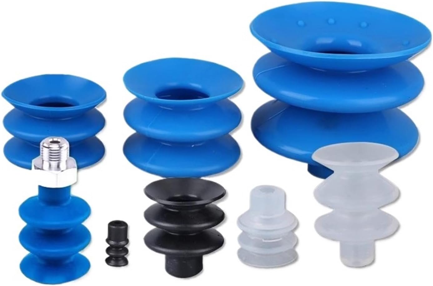 100PCS/Pack Pneumatic Vacuum Suction Cup FG Series Three-Layer Blue Silicone Sucker Robotics Automation Mechanical Arm Tools(FA-25)