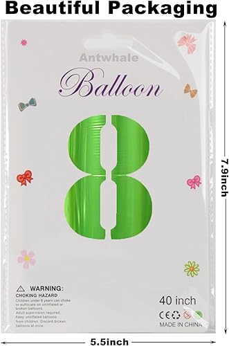 Miniatura 2 de Globos de papel de aluminio de 40 pulgadas con corona dorada desmontable, globos de helio Mylar de gran tamaño para fiesta de cumpleaños de 8 años,