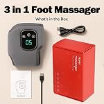 3-in-1 Foot Heating Massager Foot Massager Heating Foot Massager Portable Heated Ankle Wrap Cordless Ankle Massager for Workout Indoor Outdoor Foot Warmth (2PCS)