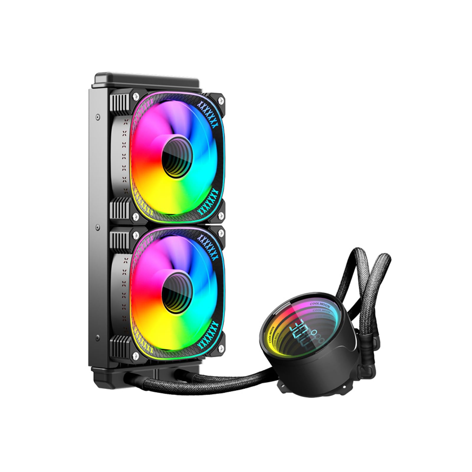 Dla TY240 ARGB Płynna Chłodnica Procesora Dla AM4/AM5, LGA1700/1851, 240mm AIO Refrigeracion Liquida System z 2.2-calowym Ekranem LCD (BLACK)