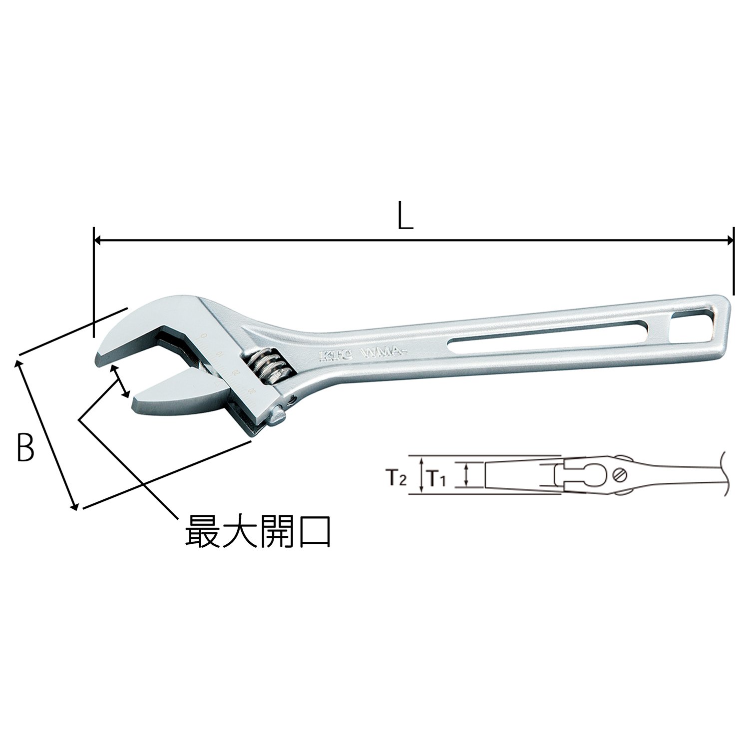 Kyoto Tool (KTC) WMA-250-F Monkey Wrench