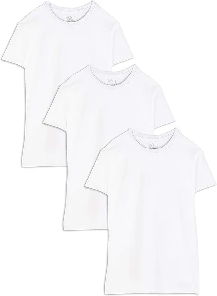 Fruit of the Loom Men's BigMan White Crew, White, 2XB(Pack of 3)