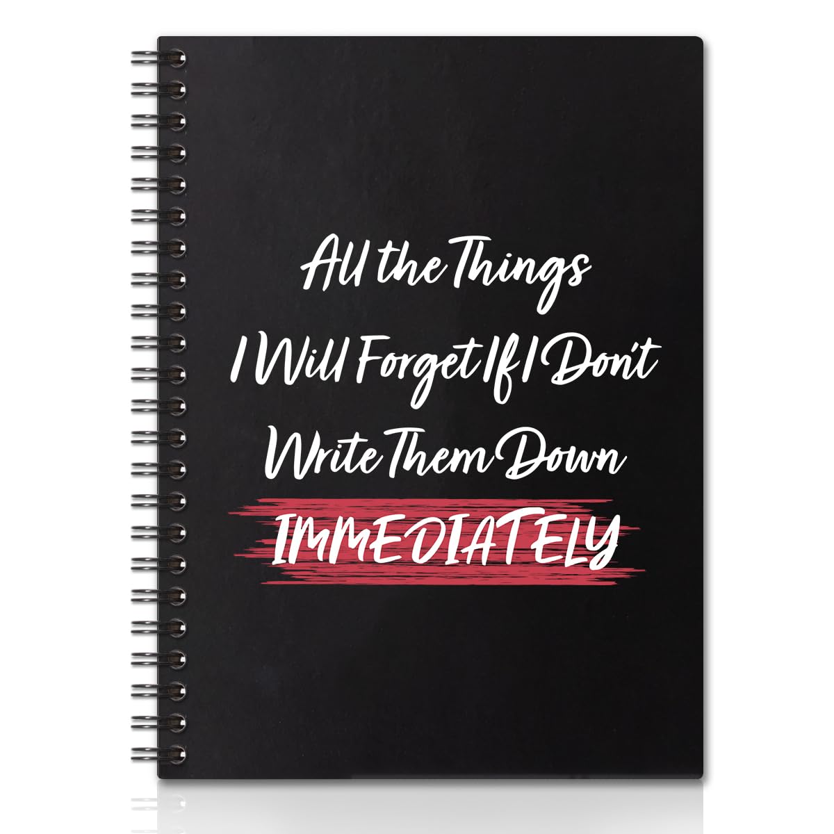 QYUVK All the Things I Will Forget Gold Foil Hardcover 160 Pages Spiral Notebooks, Funny Appreciation Gift for Friend Coworker, Thank You Gift for