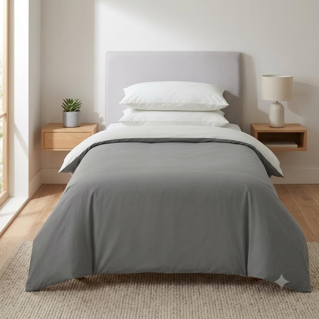 Reversible Cotton Duvet Cover - Olive Mist -13 Reversible Cotton Duvet Cover - Olive Mist -13
