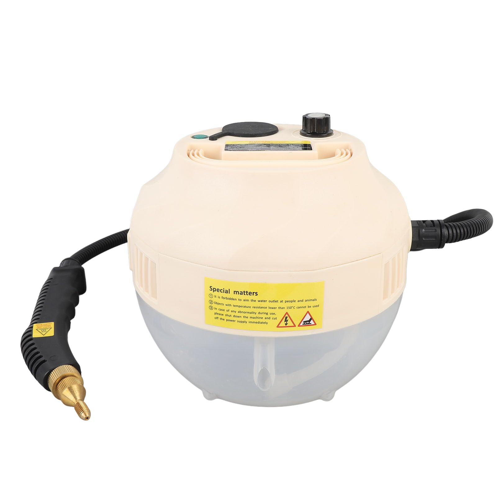 Dioche Home Steam Cleaner, Portable Handheld Steam Cleaner 1500W 15s Fast Heating for Kitchen Bathroom Tile with 3 Brush Head (US Plug 110V)