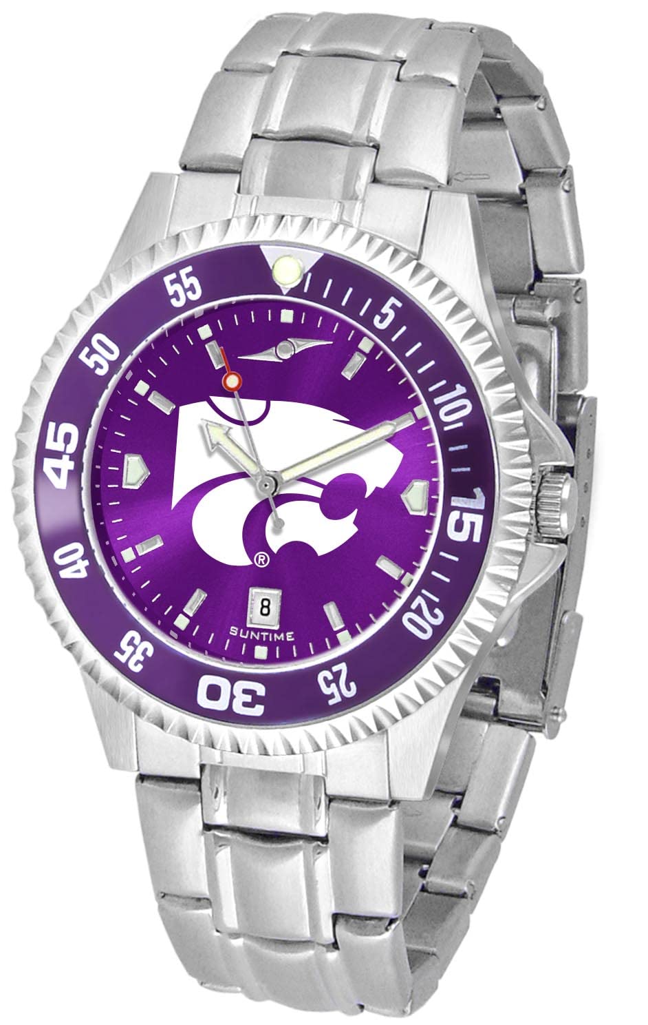 SunTime Men's Competitor 40mm Quartz Watch, 20mm Stainless Steel Strap, Team Color Dial and Bezel