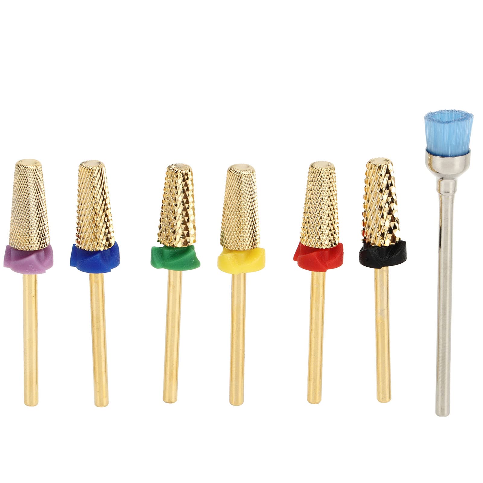 7 punte per fresa per unghie in acciaio inossidabile, testine di ricambio per fresa per unghie per manicure