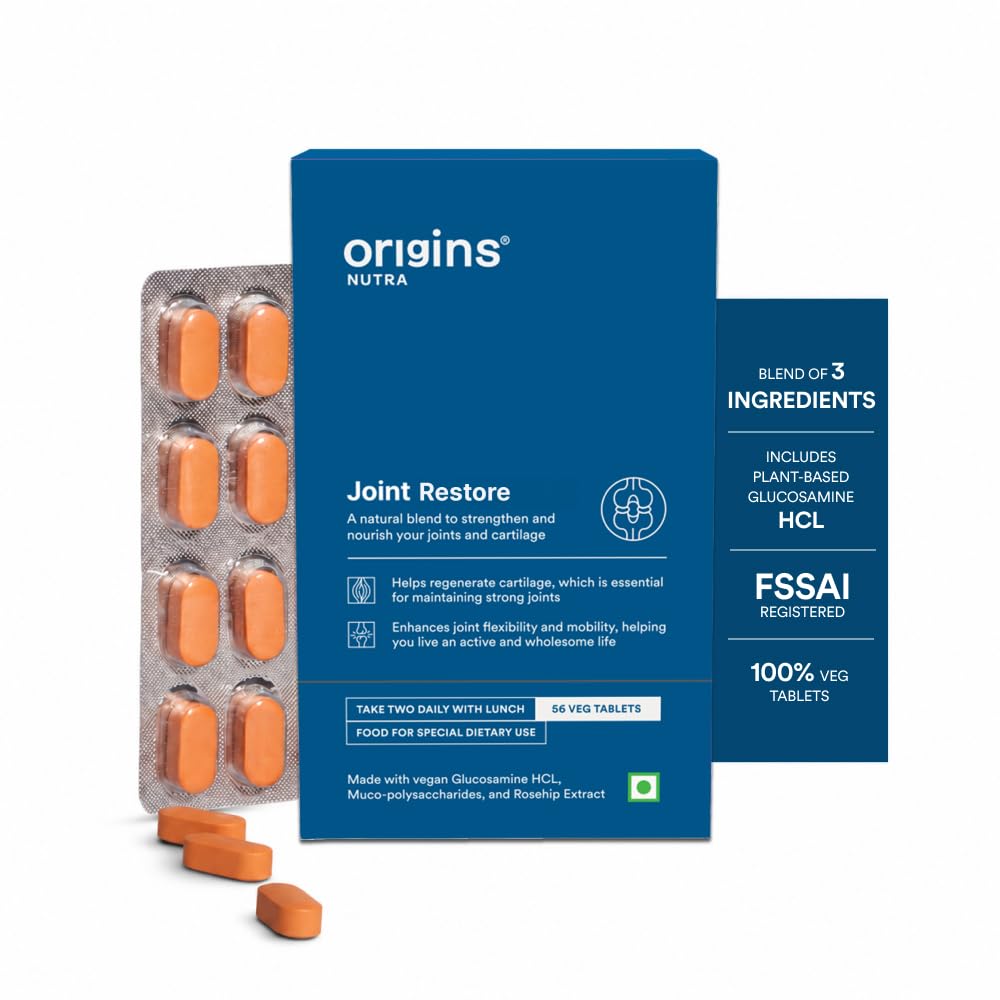 Origins Nutra Jointflex Support | Joint support Supplement to Improve Joint Flexibility |Reduce Joint Pain & Inflammation|Plant based Glucosamine HCL, Rosehip Extract |GMP Certified | Non-GMO|For Men & Women|56 Tablets-picture-0
