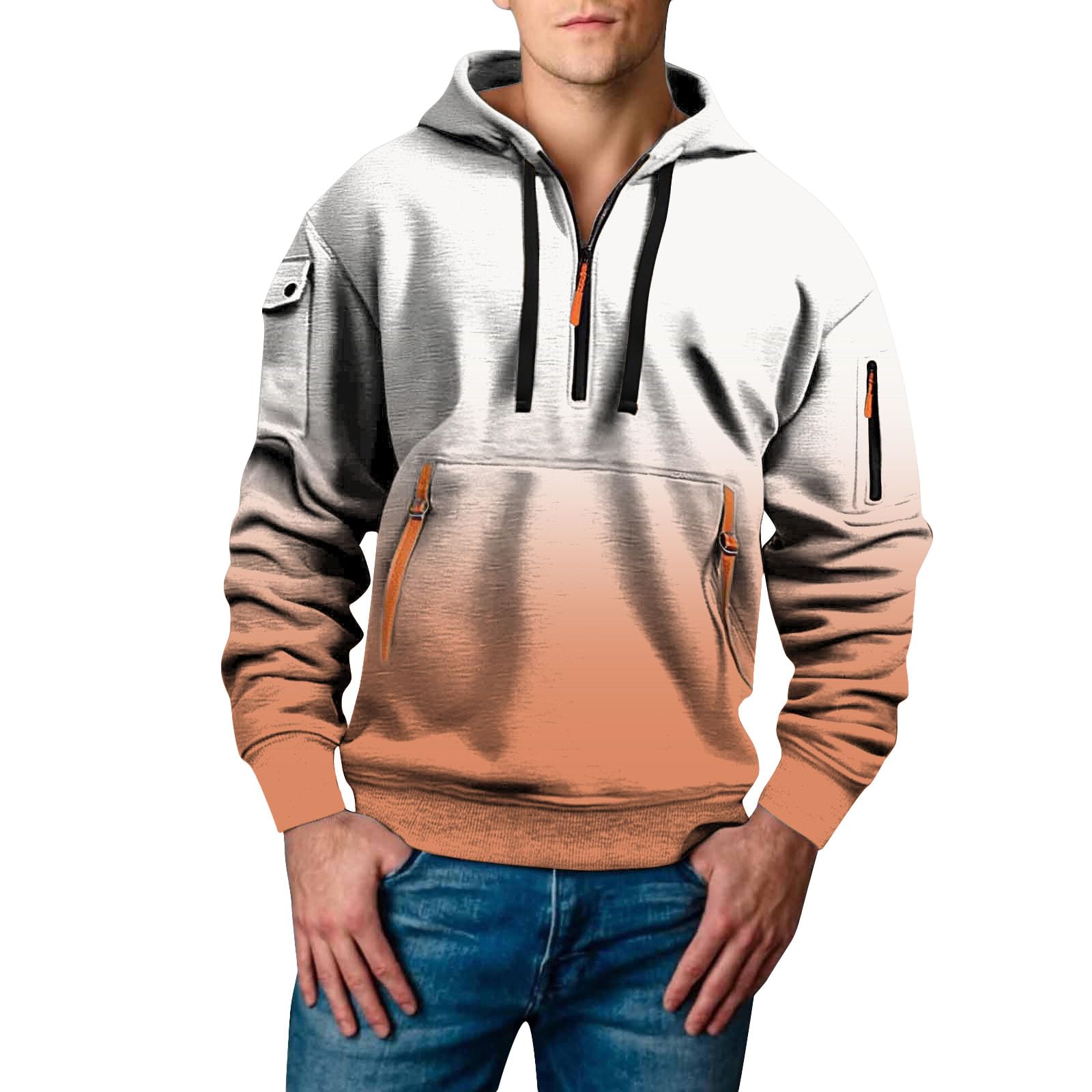 Camisa sin mangas de hombre sudadera con capucha para otoño e invierno 5