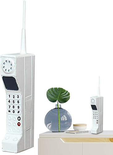 Modelo de teléfono retro de ladrillo para teléfono celular, accesorio retro para teléfono de la vieja escuela, realista, hierro vintage de los años