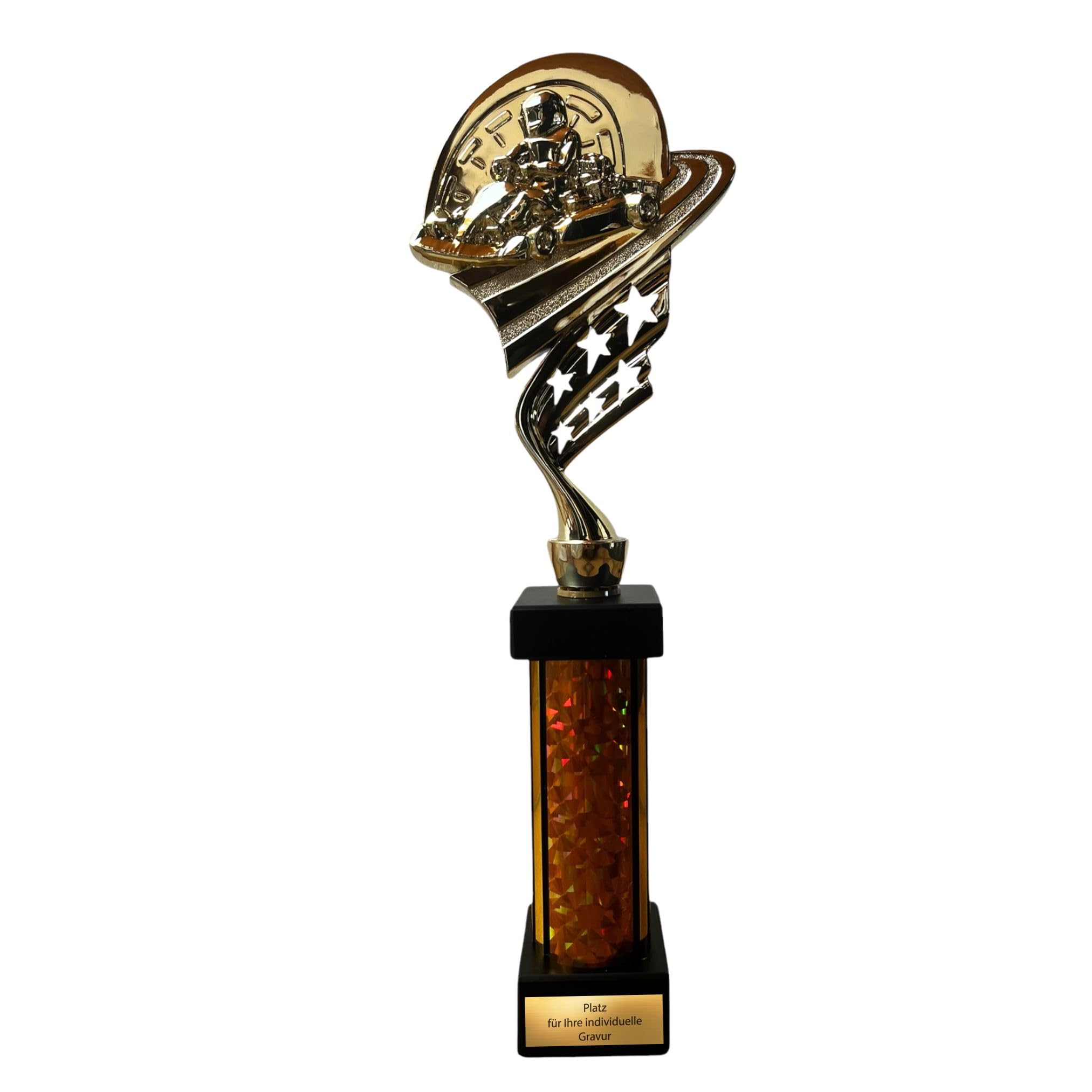 eberix Trophée de kart automobile avec gravure au choix – Trophée de kart Racing – Coupe de vainqueur pour les courses et les compétitions de sport automobile – Personnalisable