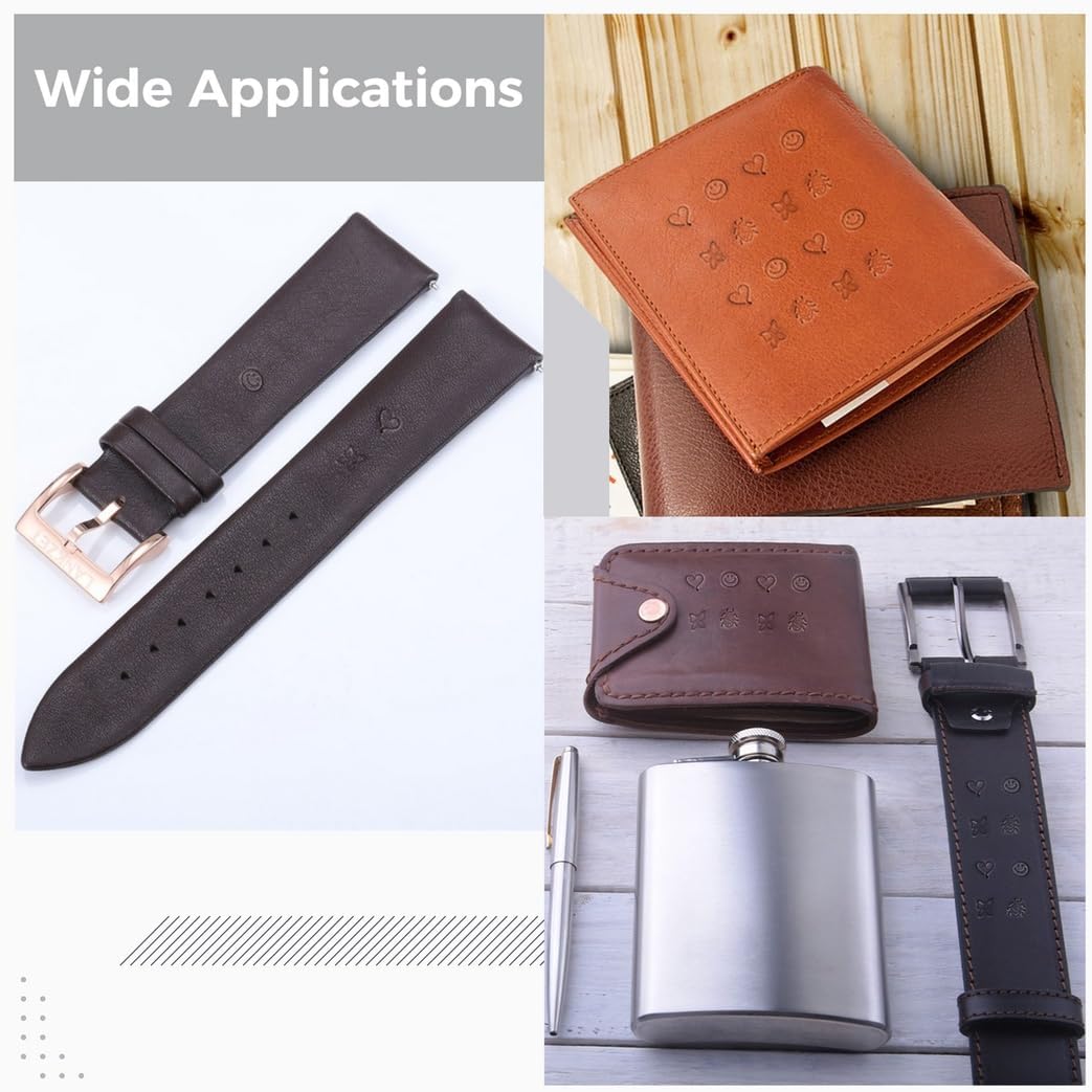 Leather Craft Stamping Tools Set, Insects Patterns With 2 Pcs Stamping Handles, 32 10 Numbers Stamps, 26 Metal Letters Alphabet, Leather Punching Tools For Diy Leather Belt