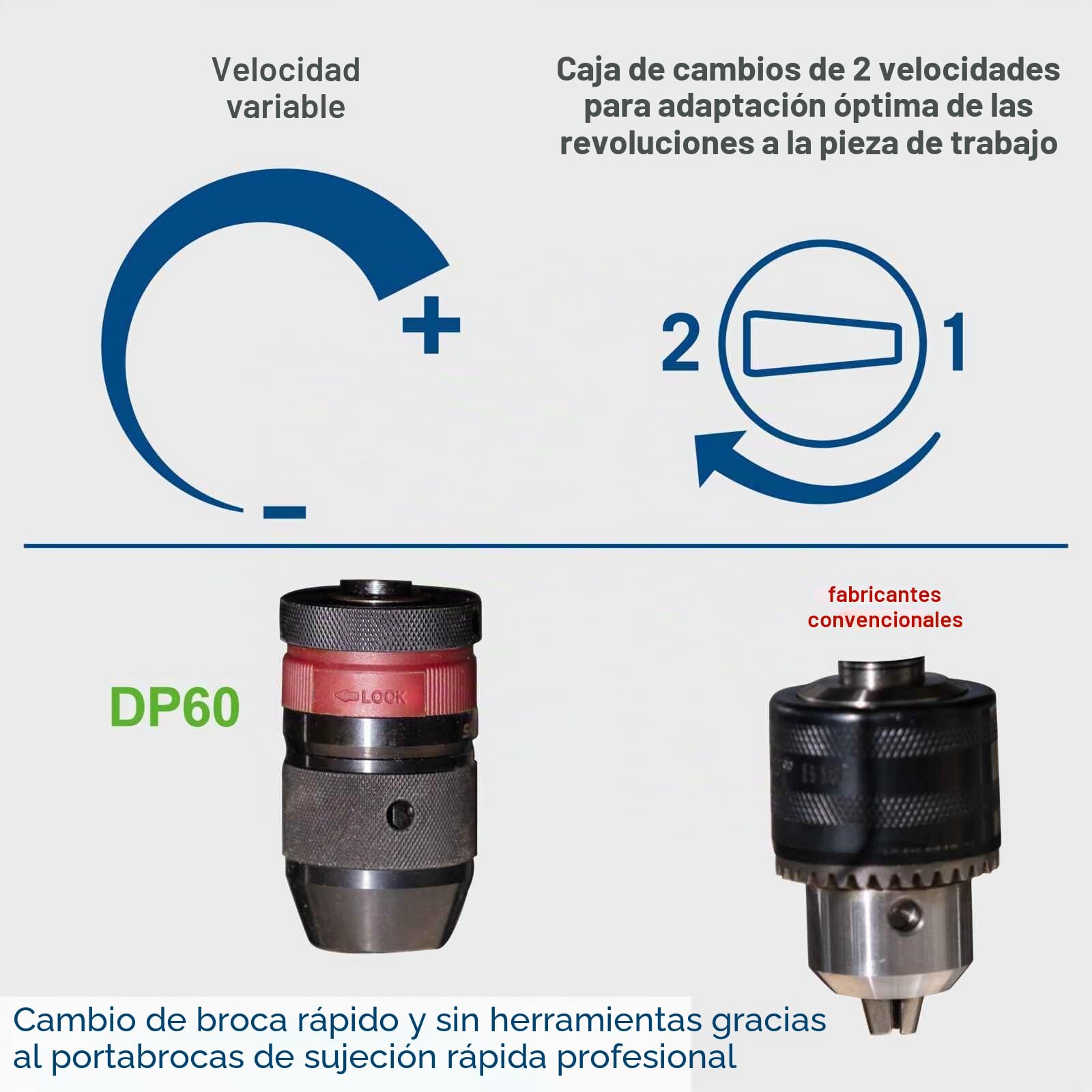 Taladro de columna DP60 Scheppach - 220-240V 50Hz 900W- 13mm Digital marca Scheppach