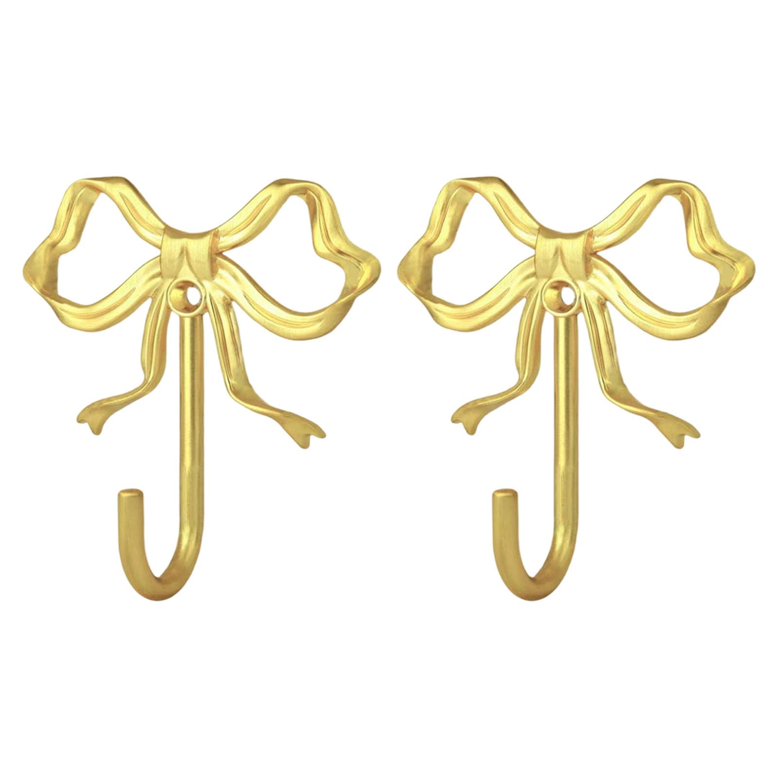 carotoe Duty Zincs Alloys Wall Mounted Bows Hook Multipurpose Hanging Solution for Saving Spaces Metal Bows Hook