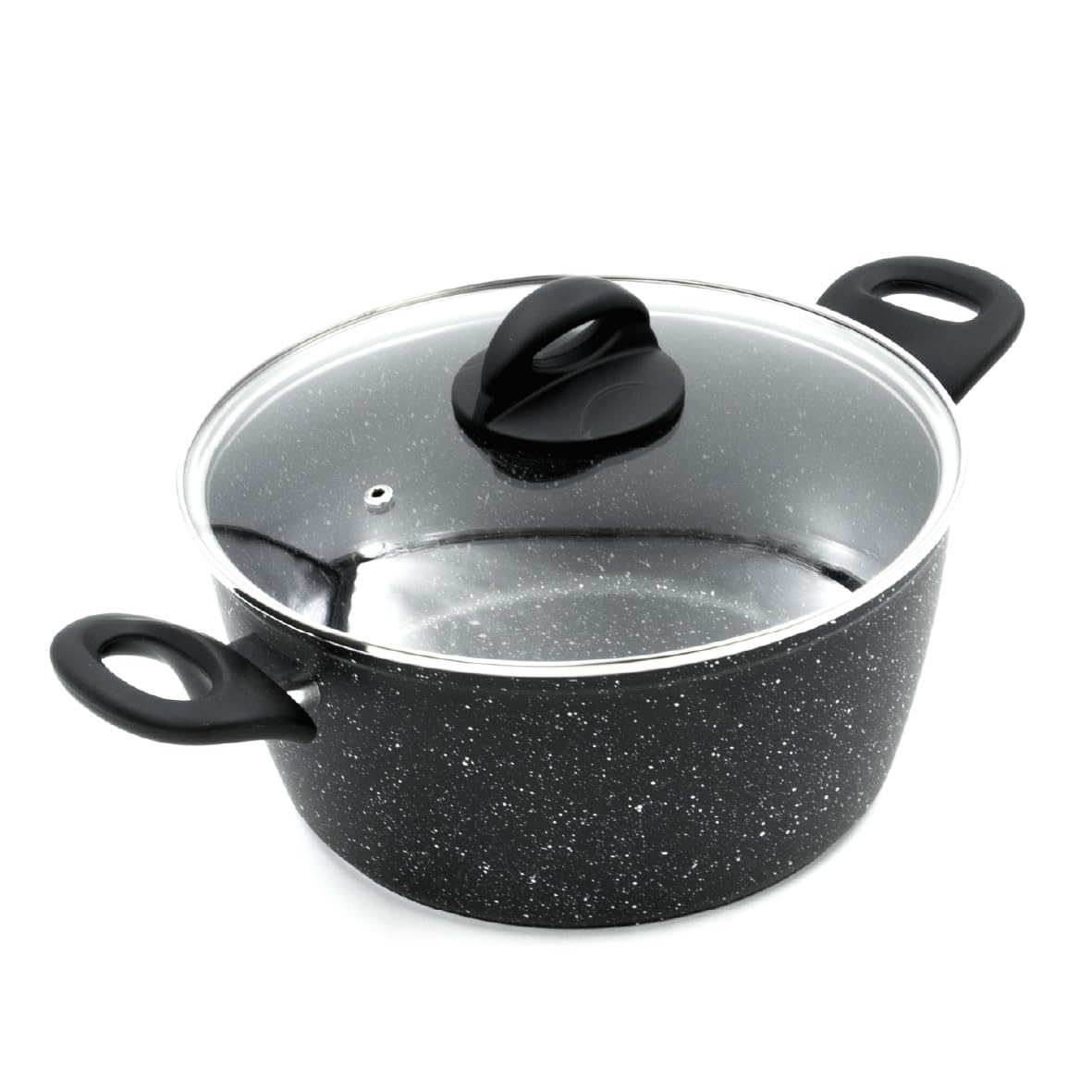 Blackmoor 24cm Stock Pot with Lid/Non-Stick Ceramic-Coated, PFAS-Free, Suitable for All Hob Types/Black Classic Range 66130