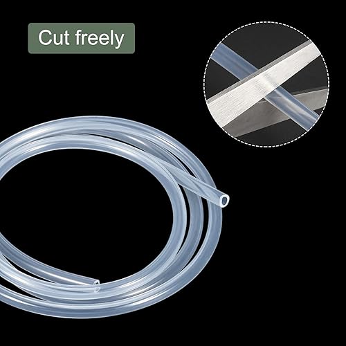 Miniatura 107 de YOKIVE Tubo de silicona, transferencia de agua ideal para bomba (transparente, 0.079x0.118 in IDxOD, 3.3 ft) Claro,Transparente,Gris,forro polar